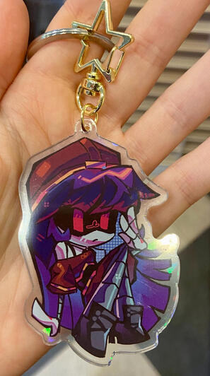 Doll Murder Drones acrylic keychain (front side)
